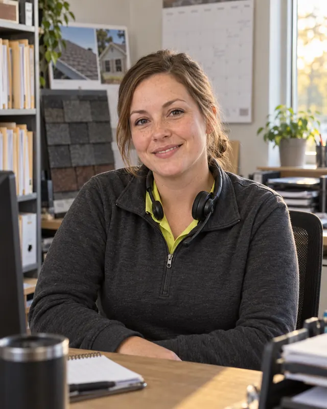 Portrait of Hannah Halden, office and scheduling