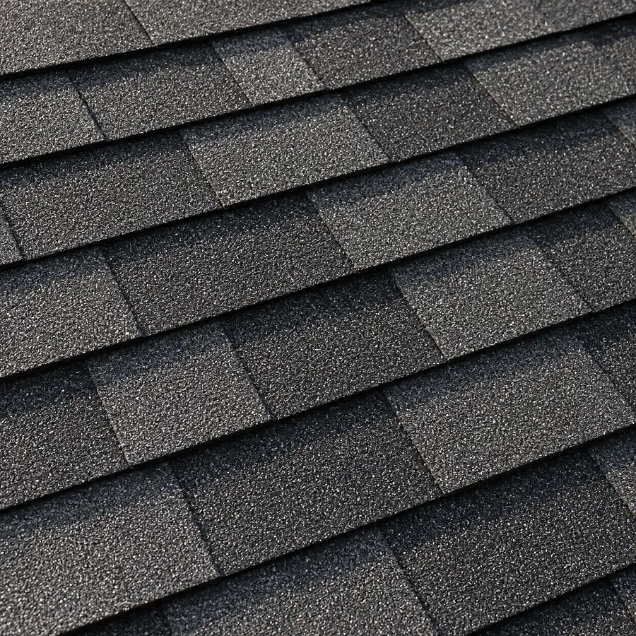 Close-up of architectural asphalt shingles